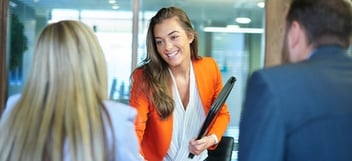 Young CPA meeting new people, building a network