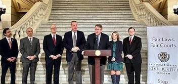 Gathering in Harrisburg to announce opposition to Pa. False Claims Act proposal