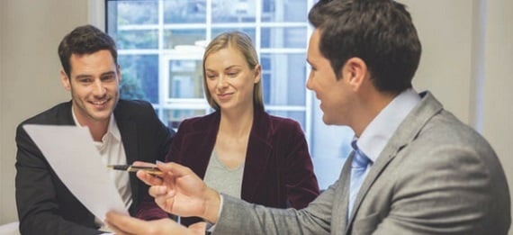 CPA going over engagement letter with clients