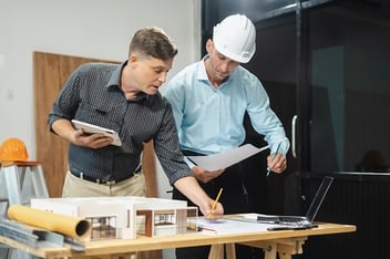 CPA going over plans with an architect