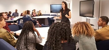 CPA speaking to a class of accounting majors
