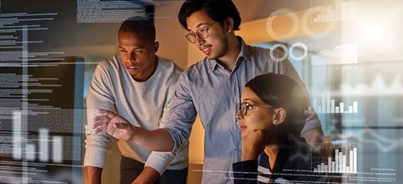 team of 3 developing a custom system solution