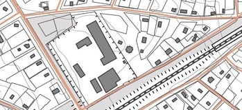 Line drawing of land-use map